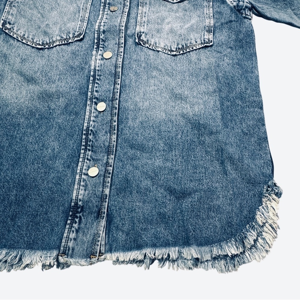 NWT New $269 AllSaints Faye Blue Oversized Denim Dress In Mid Indigo Size M - Picture 9 of 11